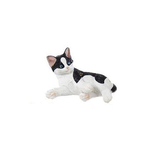 Black White 2" Cat Kitty Playing Christmas Ornament