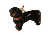 Dachshund Puppy Dog 3.75"x 2.25" Christmas Glass Ornament
