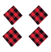 Red and Black Buffalo Farmhouse Check Cloth Napkins-Set of 4