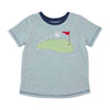 Mud Pie Kids Golf Greens Golfing Applique Boys Summer Short Sleeve Top Tee T-Shirt
