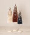 Skinny Red White Blue Silver Glitter Firework USA Americana Bottle Brush Trees Set of 3