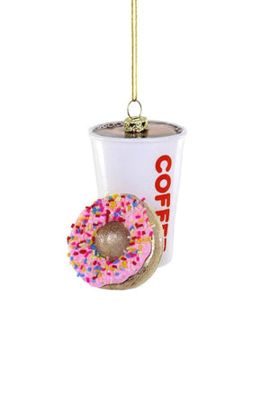 Cody Foster Dunkin Coffee N' Donuts Doughnuts Breakfast Glass Christmas Ornament