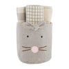 Gray Easter Bunny Basket of Hand Bath Kitchen Towel Set of 3