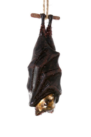 Cody Foster Hanging Upside Down Halloween Black Bat Christmas Ornament