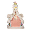 12.5" Pastel Color Gingerbread Village House with Light Christmas Figure