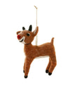 Cody Foster Rudolph Red Nose Reindeer Classic Movie Felted Wool Christmas Ornament