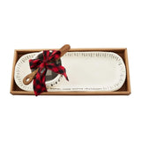 COZY MERRY CHRISTMAS Dip Bowl and Appetizer Tray Serving Set