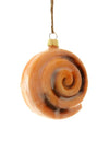 Cody Foster Cinnamon Roll Faux Food Sweet Breakfast Glass Christmas Ornament
