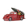 5" Retro Red Farm Truck Christmas Ornament with Bottle Brush Tree