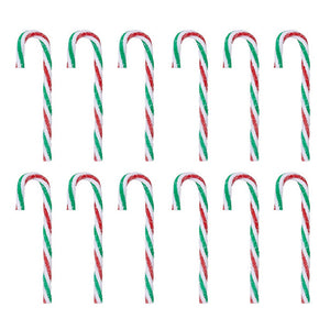 Red and Green 7" Faux Candy Cane Food Christmas Ornament Box of 12