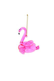 Pink Flamingo Swimming Pool Floaty Float 3" Christmas Ornament