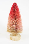 Cody Foster 9" Pink Ombre Buri Christmas Village Bottle Brush Tree