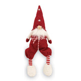 8" Gnome in Red Christmas Suit with Dangle Legs Shelf Sitter Figure