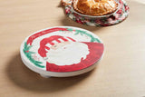 Watercolor Christmas Santa Wood Trivet Serving Hot Plate