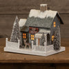 Ragon House CAMP CHRISTMAS Rustic Village Lodge House with Deer and Light