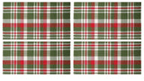 Owen Collection Green Red Christmas Fall Plaid Placemat Set of 4