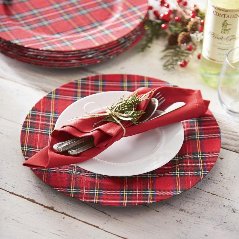 Red christmas plates sales