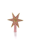 Cody Foster 6 Point Etoile Star Shape Light Pink and Gold Christmas Tree Topper