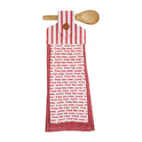 LOVIN FROM THE OVEN Christmas Hanging Kitchen Towel Wood Spoon Set