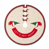 Lets Get Merry Christmas Gnome Tree Skirt 54" Wide