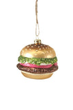 Cody Foster Cheeseburger on Bun Fast Faux Food Christmas Glass Ornament