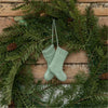 Ragon House 4" Aqua Blue Knit Christmas Stocking Pair on String Ornament Aqua