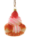 Cody Foster St Honore Creme Filled Pastry Faux Food French Dessert Glass Christmas Ornament