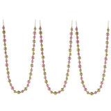 Regency 48" Pink and Gold Glitter Round Bead Christmas Tree Garland Set of 3 Pink
