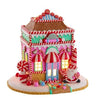 Kurt Adler 7.5" Gingerbread Village House Santa Peppermint Candy Shoppe with Light
