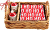 Mud Pie Home Woven Napkin Basket with Santa Salt Pepper Shaker Set