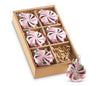 RAZ 2" Pink Glitter Peppermint Starburst Candy Christmas Ornament Set of 6