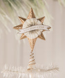 Bethany Lowe Wish Upon A Star White and Gold 7" Christmas Tree Topper