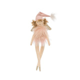 15" Pink Faux Fur Plush Sugar Plum Fairy Ballerina Angel Soft Doll Toy