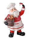 6" Sugared Chef Santa with Gingerbread and Candy Christmas Village Figure