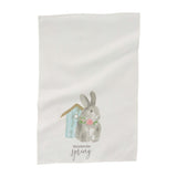 Watercolor Easter Bunny Rabbit with Birdhouse Hand Bath Kitchen Towel