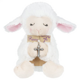 Ganz Christening Plush Lamb with Rosary Beads Cross