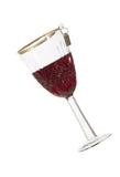 RAZ 5.5" Eric Cortina Red Wine in Cut Crystal Christmas Ornament