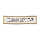 HOME SWEET HOME Farmhouse Spring Collection Washed Canvas 72" Long Tablerunner