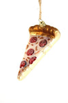 Cody Foster Slice of Pepperoni Pizza Food Christmas Glass Ornament