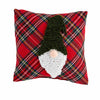 Red Stewart Tartan Plaid Christmas Gnome 8" Accent Pillow