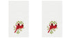 Song Bird Cardinals Christmas Waffle Weave Kitchen Dish Towel Set of 2