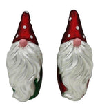 7.5"H Christmas Gnome with Red Polka Dot Hat LARGE Ornament Set of 2