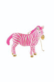 Cody Foster Fantastical Zebra Pink White Gold 3.5" Christmas Ornament Zoo Figure
