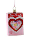 Cody Foster Necco Sweetheart Conversation Hearts Valentine Candy Glass Christmas Ornament