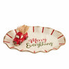 Mud Pie Home Merry Everything Serving Tray and Red Christmas Truck Toothpick Holder Set