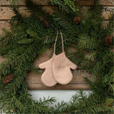 Ragon House 4" Pale Pink Knit Christmas Mitten Pair on String Ornament Pink