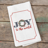 Ragon House Joy to the World Wreath Kitchen Christmas Towel