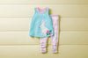 Girls Gingham Easter Bunny Tunic and Legging 2 Pc Outfit
