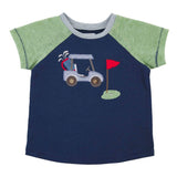 Mud Pie Kids Golf Cart Golfing Applique Boys Summer Short Sleeve Top Tee T-Shirt
