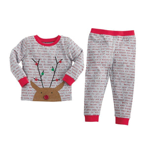 Mud Pie Kids Boys Christmas Morning Reindeer Print 2 Pc Pajamas PJs